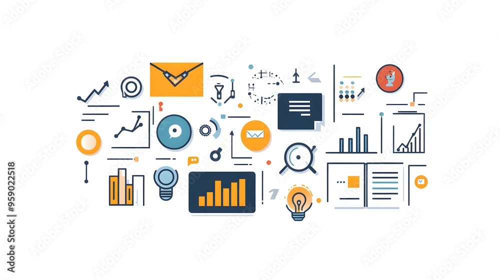 Abstract Illustration of Business Ideas and Growth Abstract Illustration of Business Ideas and Growth