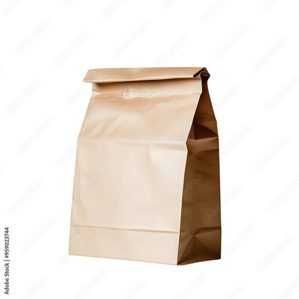 Brown paper bag isolated on transparent background Generative Ai.
Brown paper bag isolated on transparent background Generative Ai.