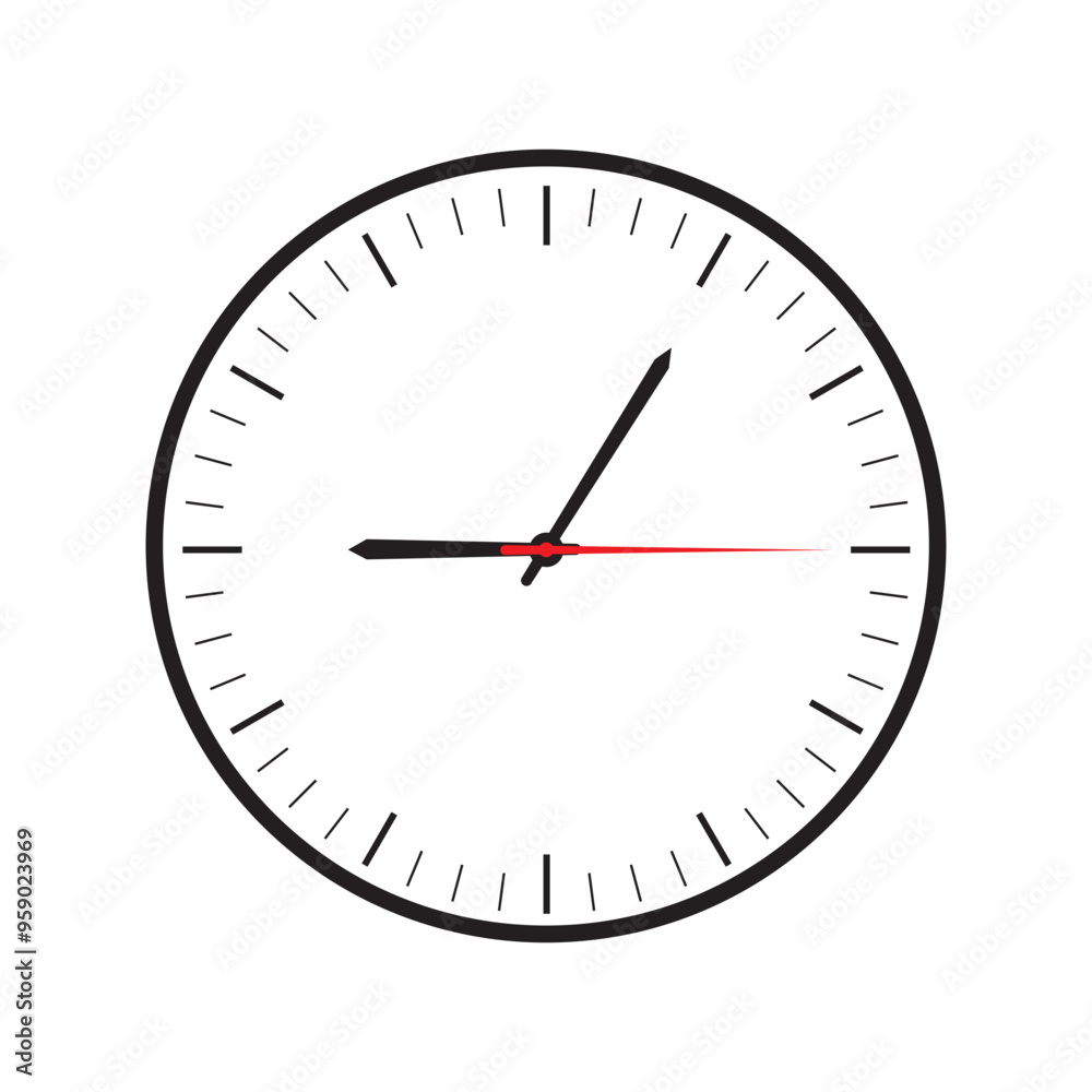Clock Design on white background Vector Clock Design on white background Vector