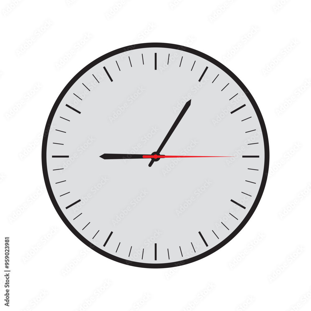Clock Design on white background Vector. round watch analog clock illustration Clock Design on white background Vector. round watch analog clock illustration