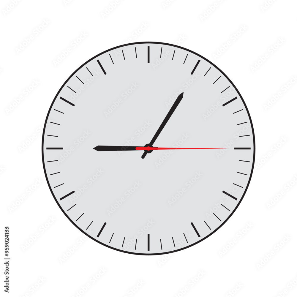 Clock Design on white background Vector Clock Design on white background Vector