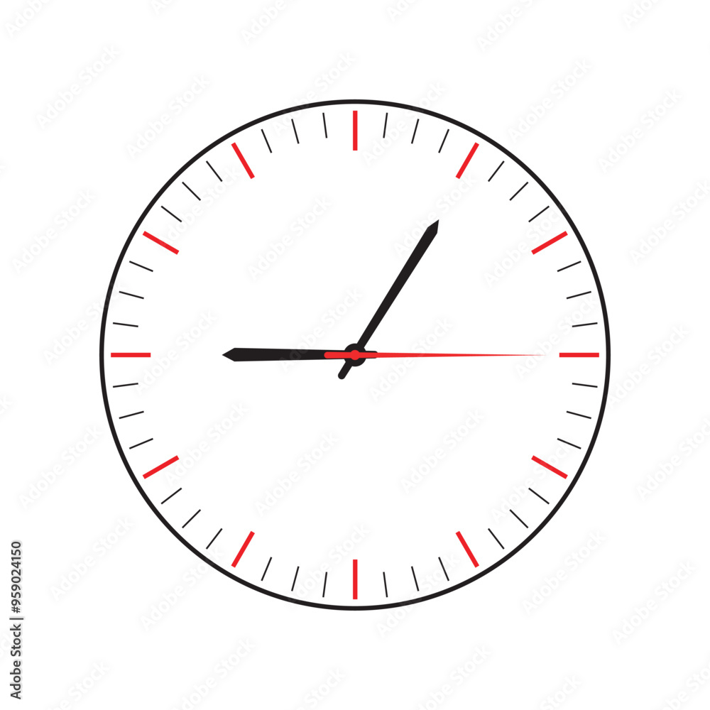 Clock Design on white background Vector Clock Design on white background Vector