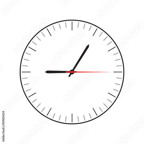 Clock Design on white background Vector