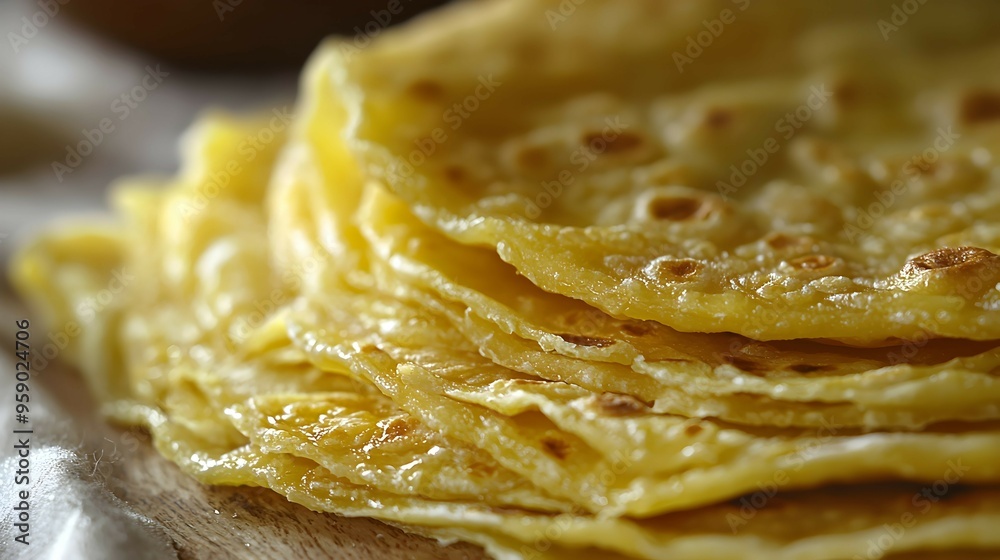Close Up of Golden Brown Indian Flatbread Roti Close Up of Golden Brown Indian Flatbread Roti