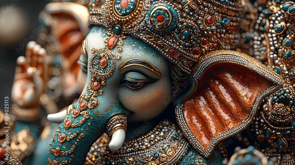 Fototapeta premium Ornate Hindu God Ganesh Statue