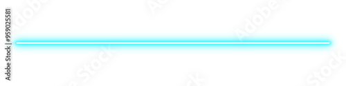 Tableau sur toile Line neon futuristic sign blue