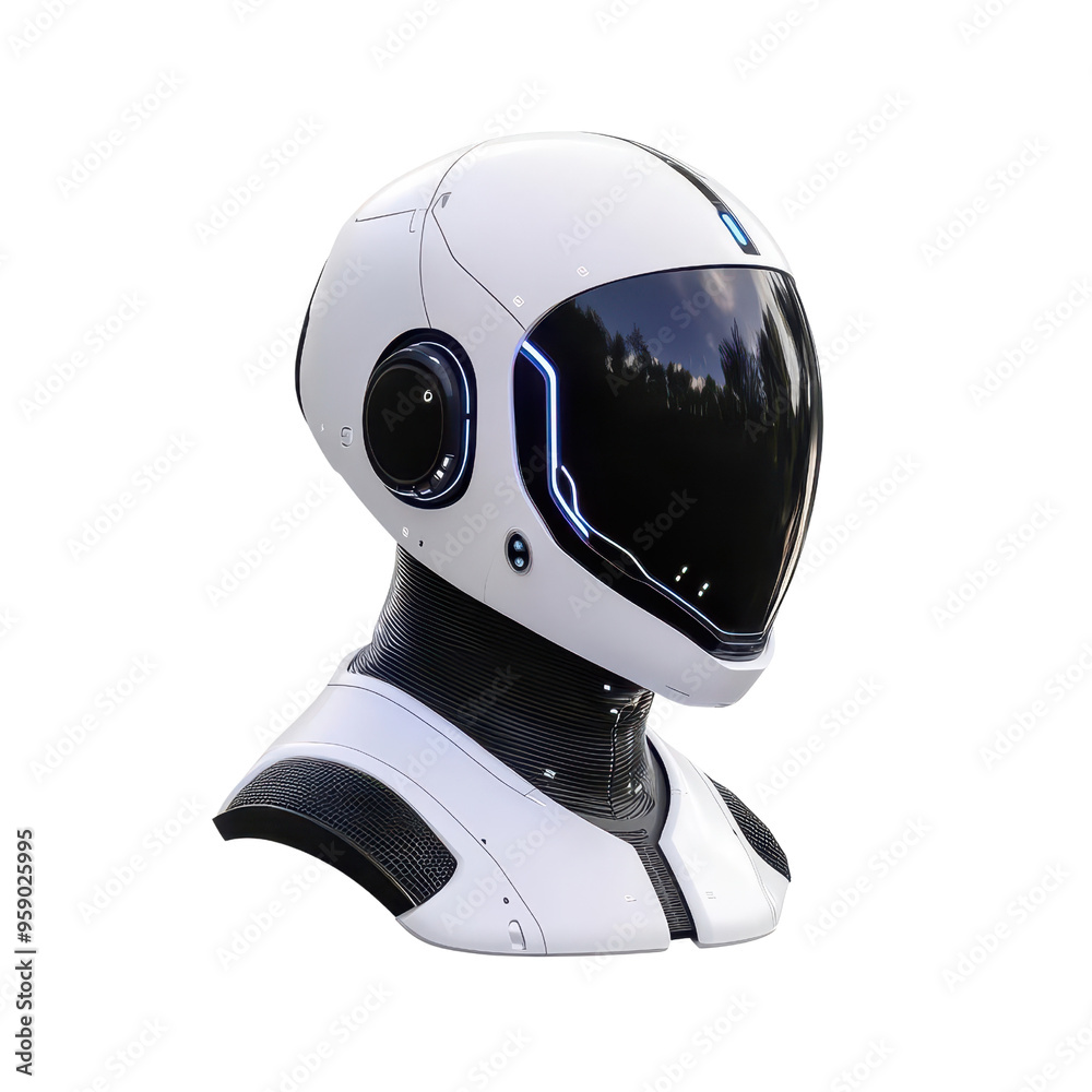 Futuristic helmet design showcasing advanced technology and sleek aesthetics, perfect for sci-fi and space-themed projects. Futuristic helmet design showcasing advanced technology and sleek aesthetics, perfect for sci-fi and space-themed projects.