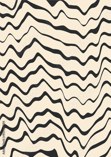 WAVY LINE SEAMLESS ABSTRACTS PATTERN BACKGROUND VECTOR