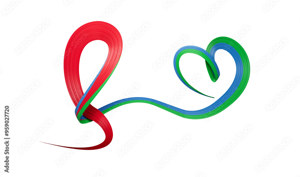 3d Flag Of Eritrea Heart Shaped Wavy Awareness Ribbon flag On White Background, 3d illustration
3d Flag Of Eritrea Heart Shaped Wavy Awareness Ribbon flag On White Background, 3d illustration