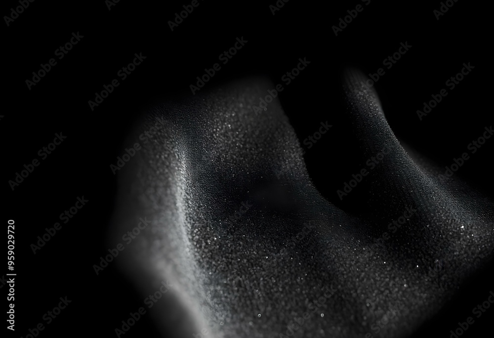 Obraz premium a soft light reflection on a velvet black material create with ai