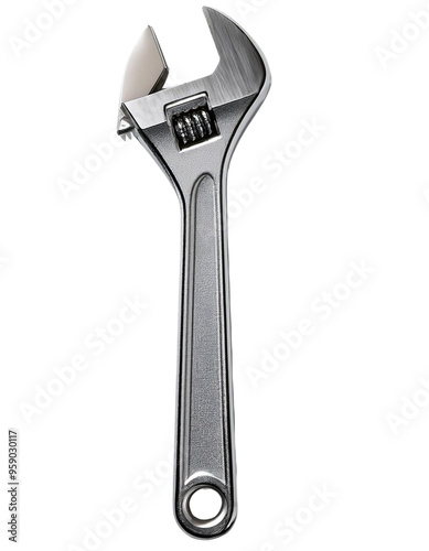Adjustable wrench spanner isolated on transparent background photo