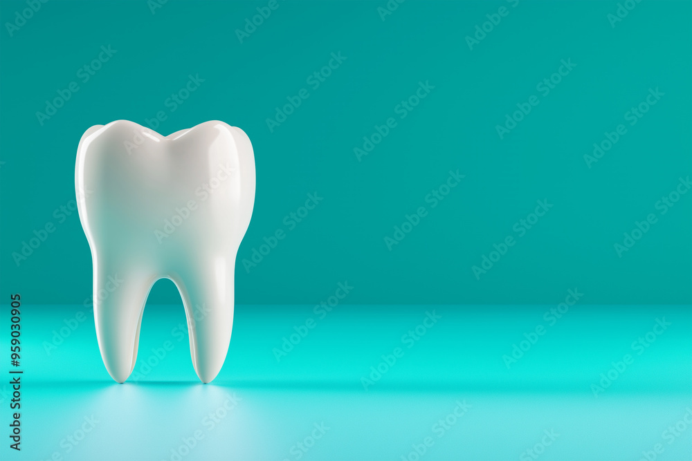 tooth model on a colored background with copy space for text tooth model on a colored background with copy space for text