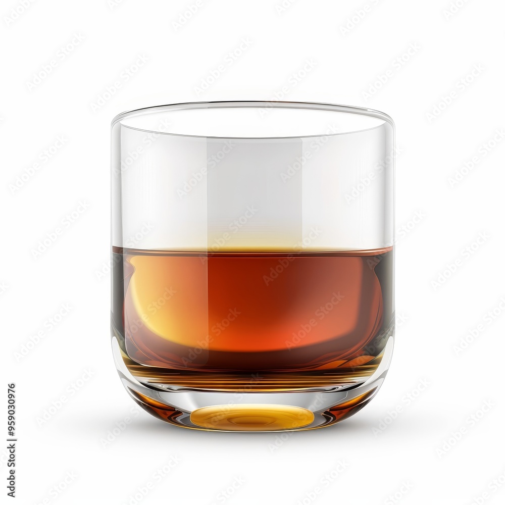 Fish sauce in a cup, kitchen element, photorealistic design, glossy brown, isolated on white background Fish sauce in a cup, kitchen element, photorealistic design, glossy brown, isolated on white background