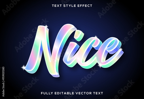 Holographic Text Effect