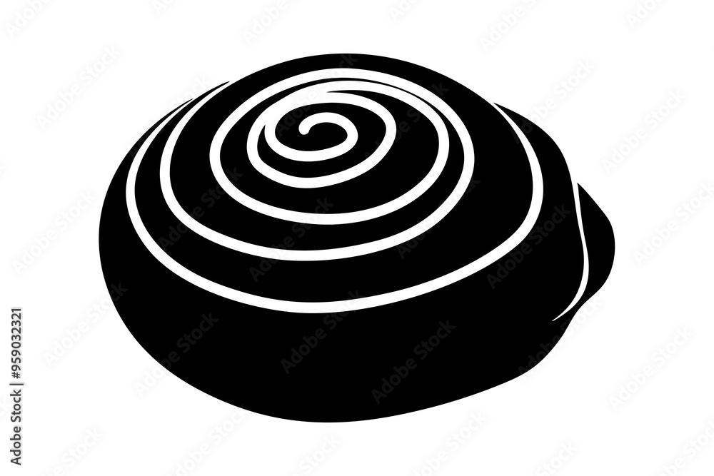 Set of silhouettes of cinnamon buns, cinnamon roll of various types, logo for a sweets store or bakery vector illustration
