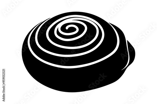 Set of silhouettes of cinnamon buns, cinnamon roll of various types, logo for a sweets store or bakery vector illustration