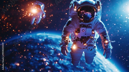 Astronaut Floating in Space