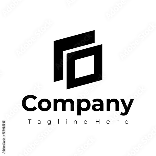 simple monogram vector business logo design