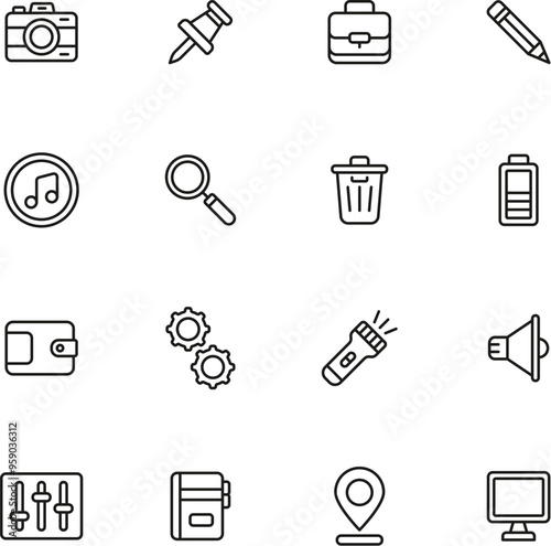 ESSENTIALS Business icons set