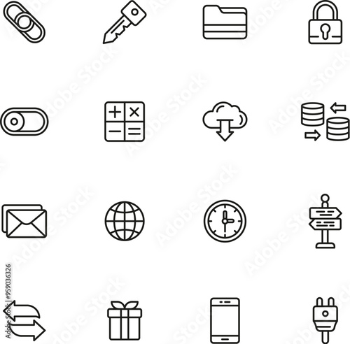 ESSENTIALS Business icons set