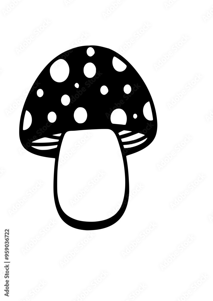 1 mushroom with spots 1 mushroom with spots
