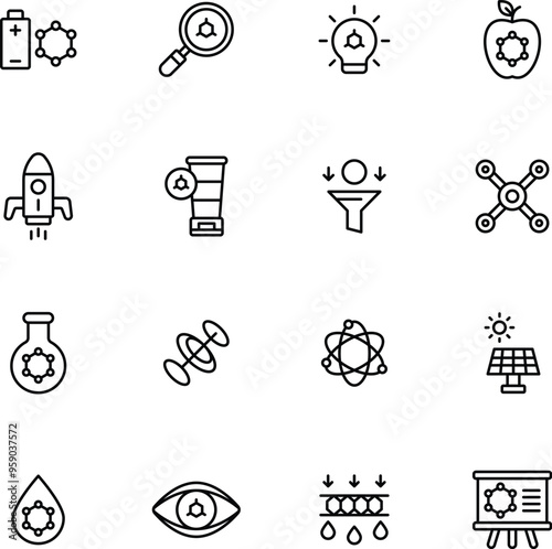 set of NANOTECHNOLOGY icons
