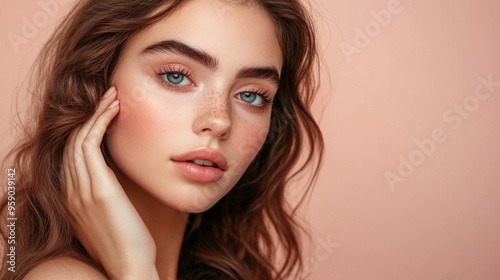 Portrait of a Young Woman with Freckles