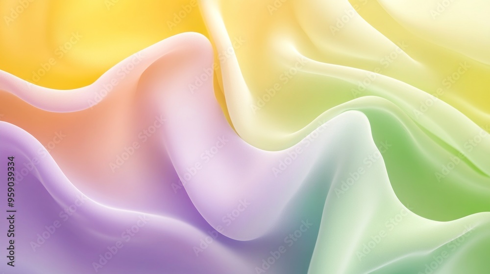 Obraz premium Abstract Pastel Wavy Pattern