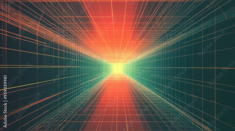 Line art illustration featuring a grid network and polygonal wireframe design offering an abstract backdrop in a retro vintage style and high quality graphics Line art illustration featuring a grid network and polygonal wireframe design offering an abstract backdrop in a retro vintage style and high quality graphics