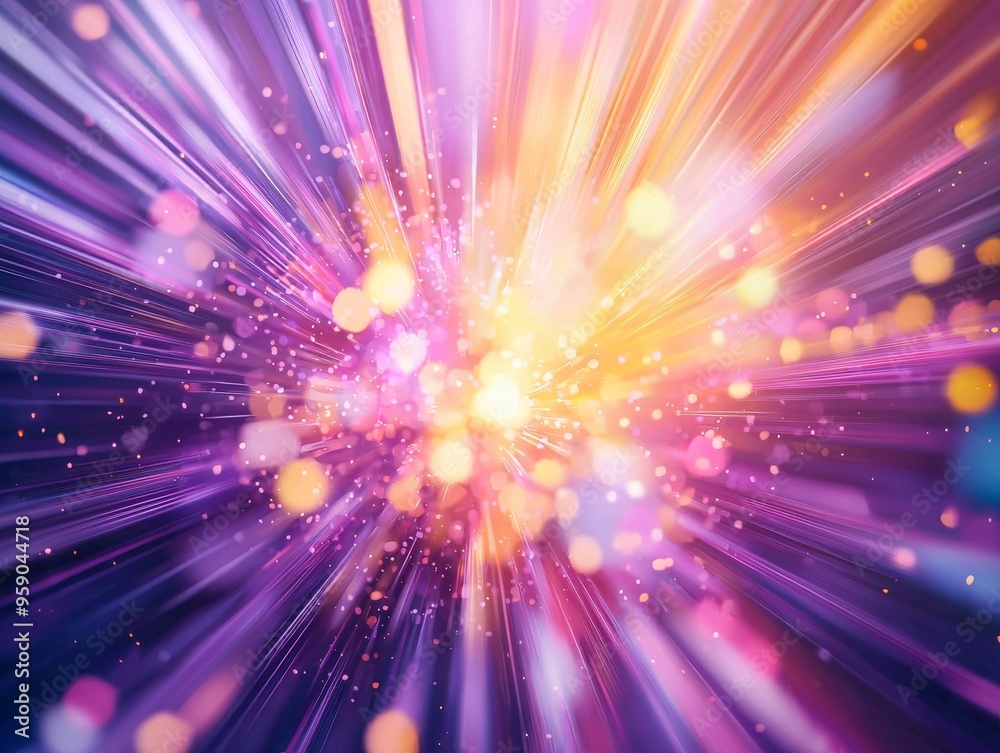 Abstract background with vibrant light streaks and bokeh, creating a dynamic and energetic atmosphere.