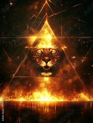 Burning Jaguar Geometry: Intense Flames in a Pyramid of Candles