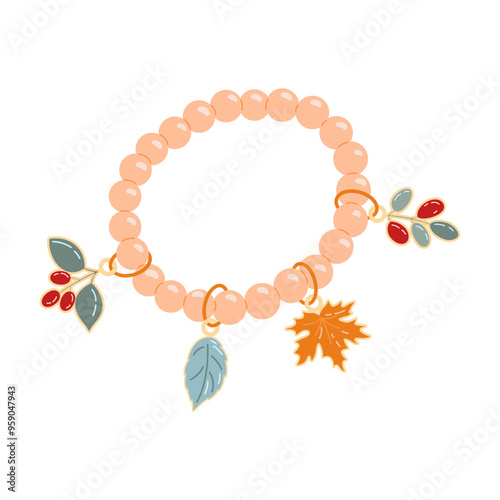 Autumn children s jewelry in the form of a bracelet.