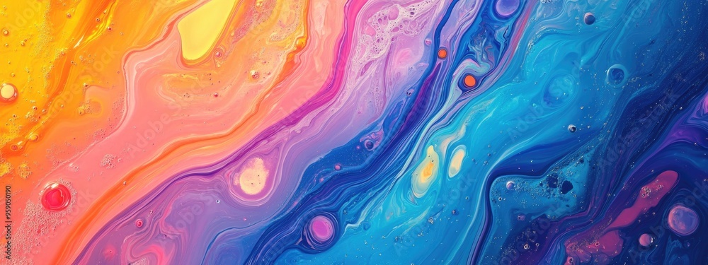 Fluid Art in a 3D cartoon style Abstract colorful background with paint mixing Modern art Fluid Art in a 3D cartoon style Abstract colorful background with paint mixing Modern art