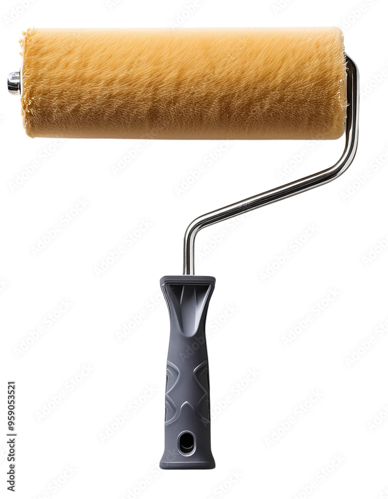 Fototapeta premium Paint Roller Isolated on Transparent Background PNG