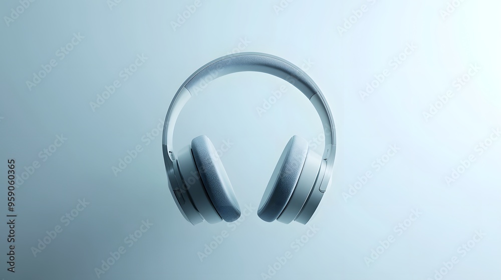 Modern Headphones: A pair of minimalist over-ear headphones with a clean design, floating against a white background, creating a sense of lightness.
Modern Headphones: A pair of minimalist over-ear headphones with a clean design, floating against a white background, creating a sense of lightness.