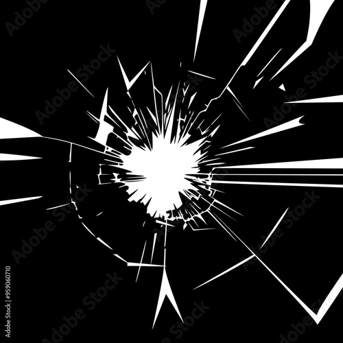 Broken And Cracked Glass Shattered Glass vector
