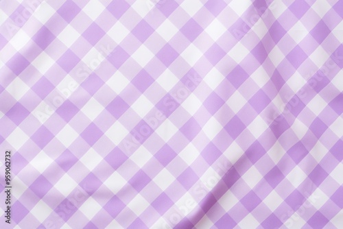 The gingham pattern on a Purple and white background 