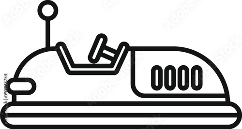 Bumper car is waiting for clients to have fun in amusement park