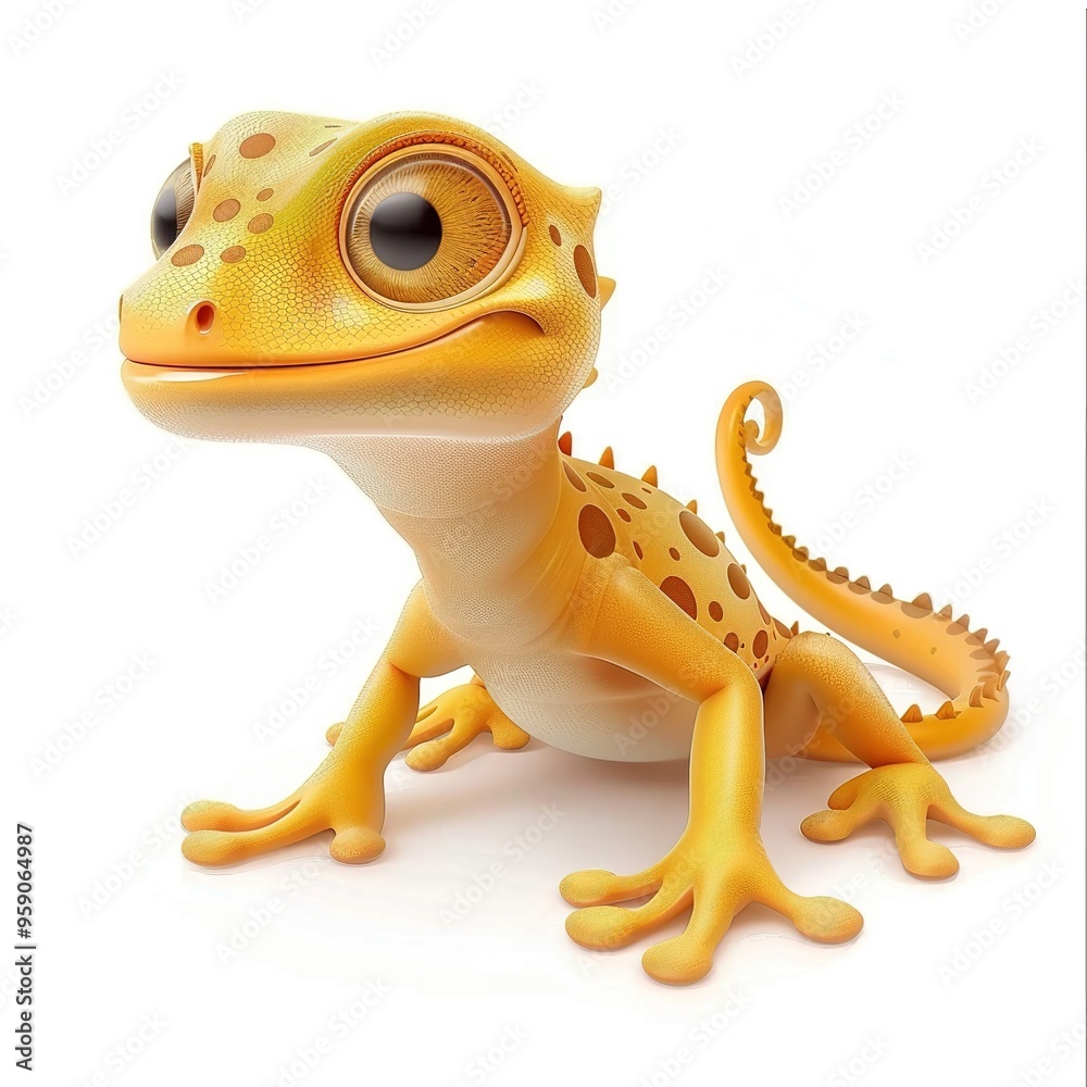 Gecko Light element animal cartoon isolated whitebackground 16:9