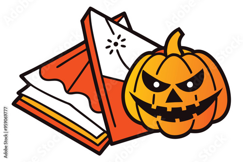 Halloween napkin vector illustration