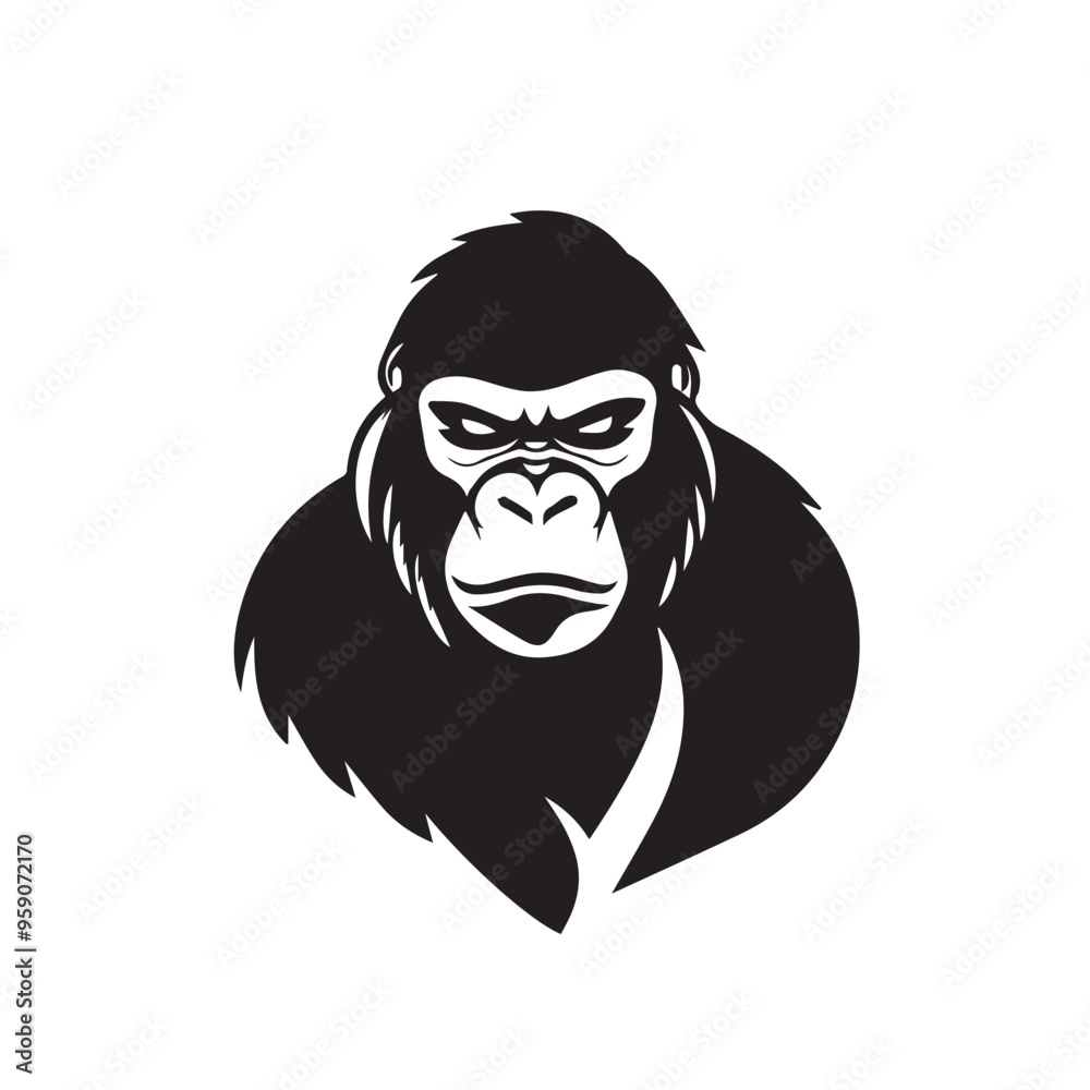 Gorilla in cartoon, doodle style . Image for t-shirt, web, mobile apps and ui. Isolated 2d vector illustration in logo, icon, sketch style, Eps 10, black and white. AI Generative Gorilla in cartoon, doodle style . Image for t-shirt, web, mobile apps and ui. Isolated 2d vector illustration in logo, icon, sketch style, Eps 10, black and white. AI Generative