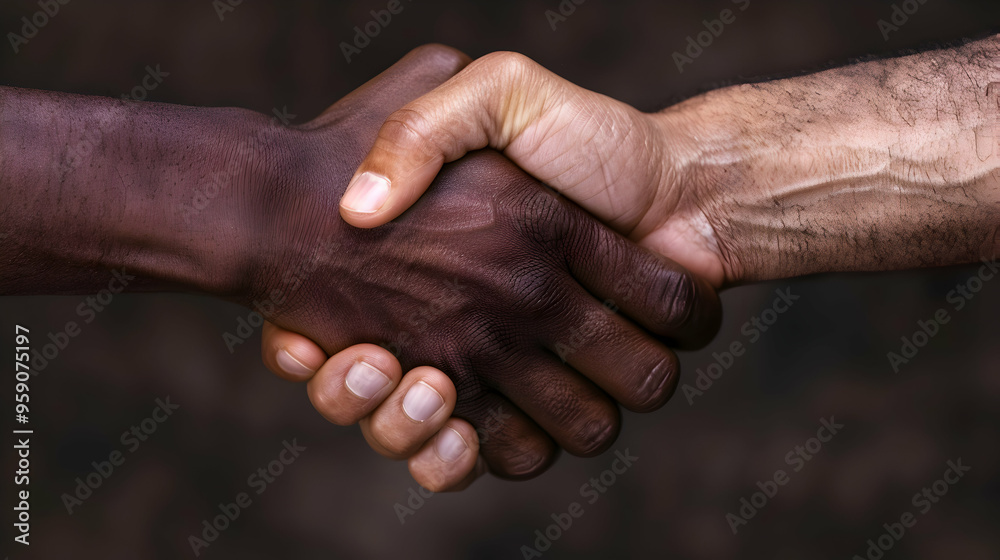 Fototapeta premium Diverse Handshake Partnership Multicultural Glob