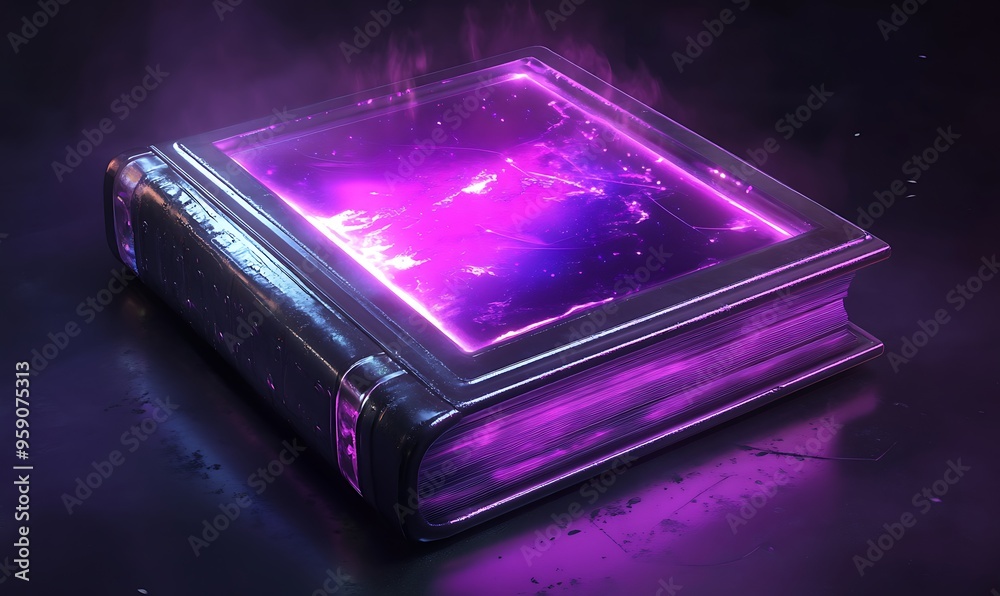 Glowing Purple Book with Smoke Glowing Purple Book with Smoke