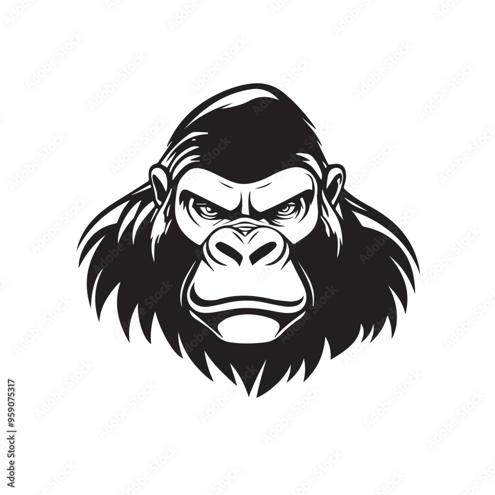 Gorilla in cartoon, doodle style . Image for t-shirt, web, mobile apps and ui. Isolated 2d vector illustration in logo, icon, sketch style, Eps 10, black and white. AI Generative Gorilla in cartoon, doodle style . Image for t-shirt, web, mobile apps and ui. Isolated 2d vector illustration in logo, icon, sketch style, Eps 10, black and white. AI Generative