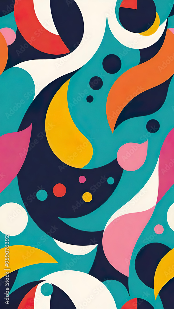 pattern with abstract shapes pattern with abstract shapes