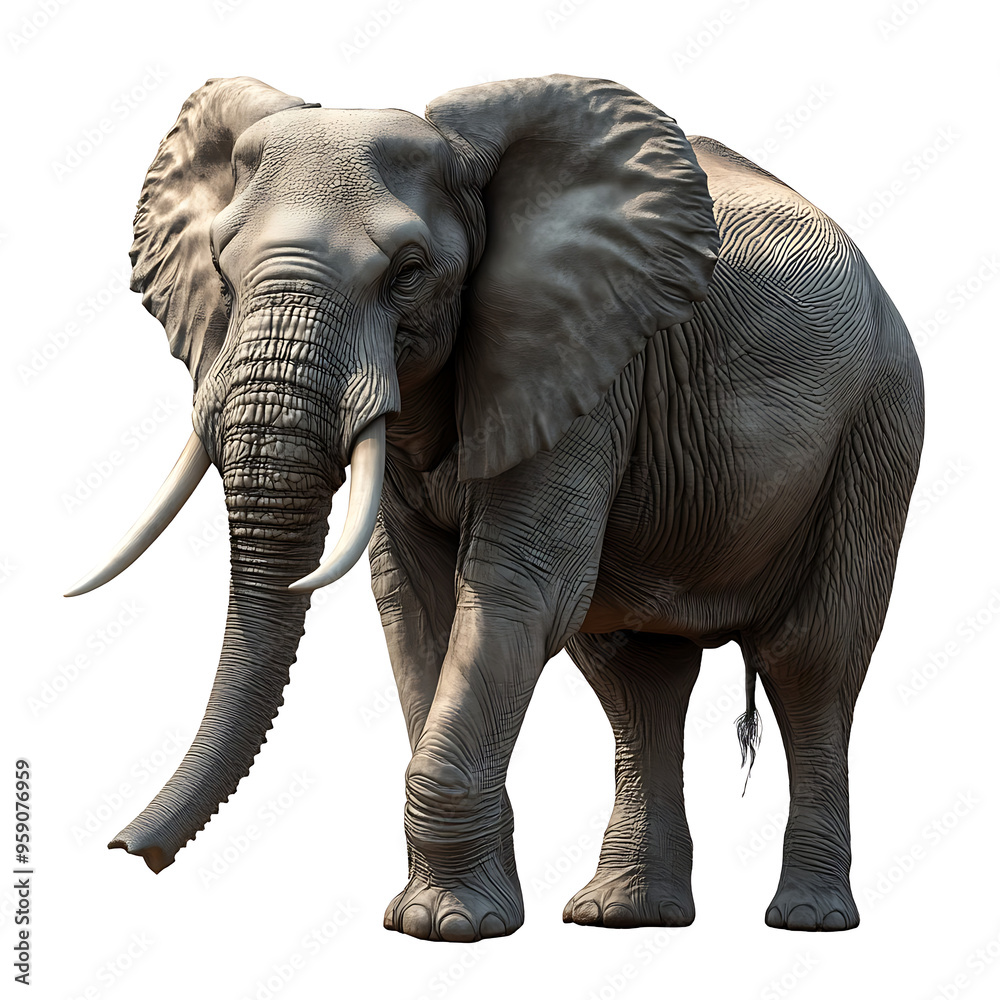 Fototapeta premium elephant isolated on white