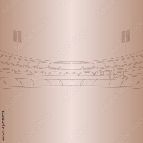 sports stadium pencil sketch type