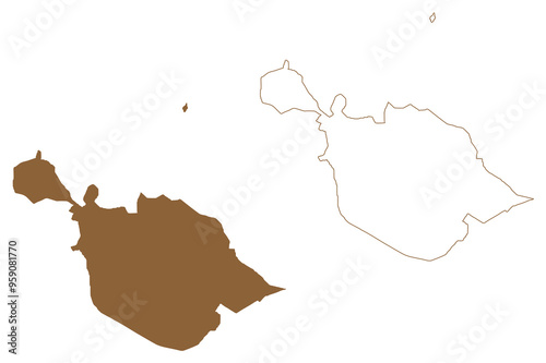 Heard and McDonald Islands ((HIMI, Commonwealth of Australia, Indian Ocean) map vector illustration, scribble sketch Territory of Heard Island and McDonald Islands map photo