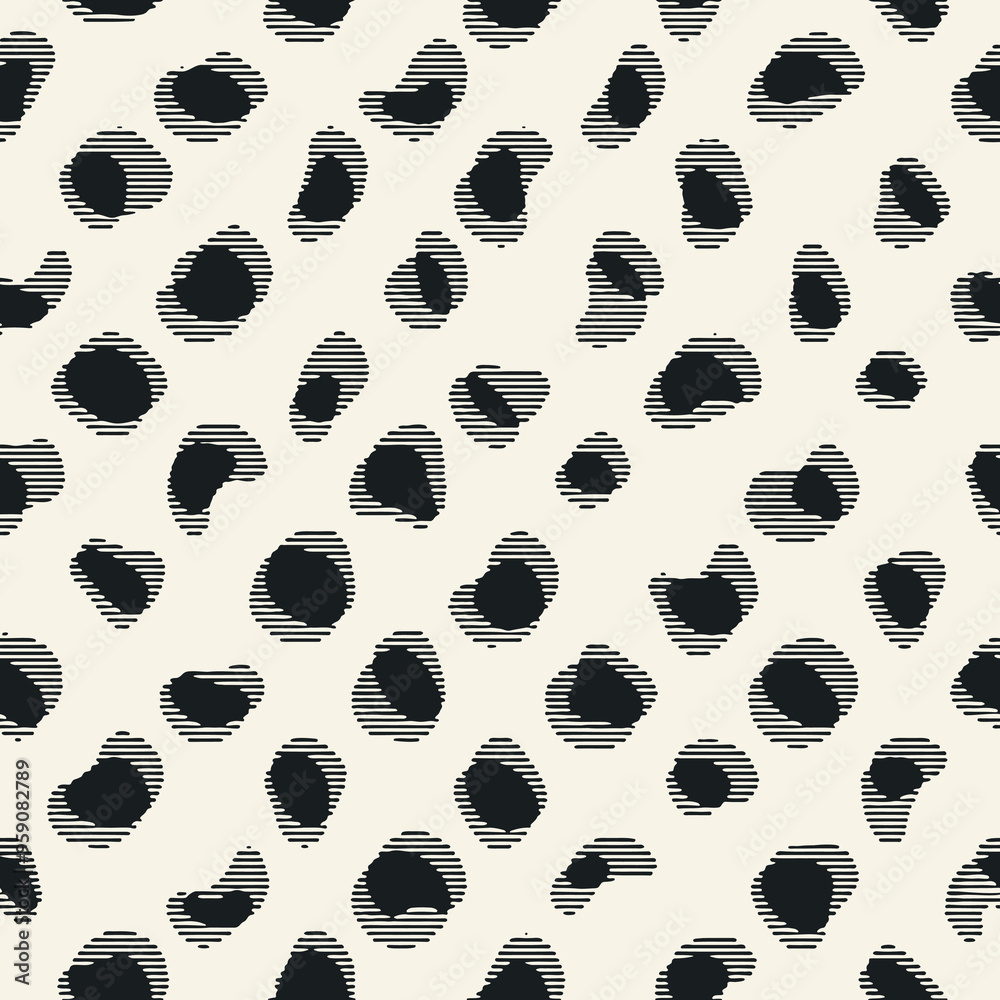Irregular Grain Pattern Black And White Irregular Grain Dots Pattern Stock Vector | Adobe Stock