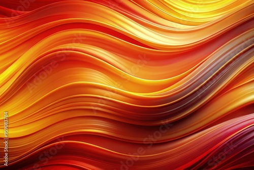 Vibrant modern abstract background featuring flowing warm hues in dynamic waves. Generative AI